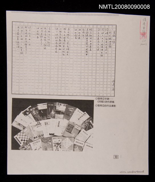 主要名稱：張秀亞手跡——「貝殼」詩作原稿（影本）圖檔，第2張，共2張