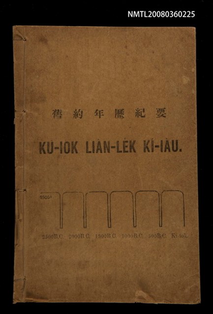 主要名稱：KŪ IOK LIÂN-LE̍K KÍ-IÀU/其他-其他名稱：舊約年歷紀要圖檔，第1張，共40張