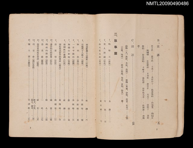 主要名稱：臺灣民間文學集圖檔，第3張，共8張