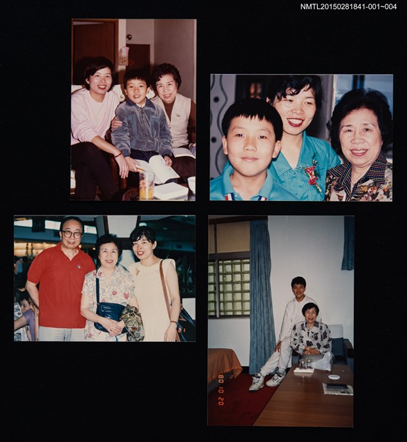 主要名稱：琦君與黃文範全家福合照(琦君與黃文範兒子黃運湘合照)4圖檔，第2張，共2張