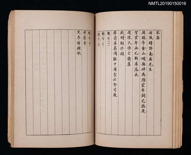 主要名稱：謝籟軒詩集/其他-附錄：籟軒唱和集圖檔，第7張，共9張