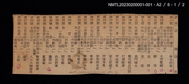 主要名稱：蔡啟東謎猜手稿圖檔，第4張，共9張