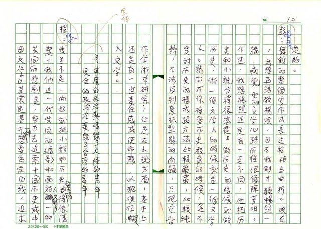 主要名稱：文學的追求與超越─舞鶴、楊照對談錄圖檔，第13張，共65張