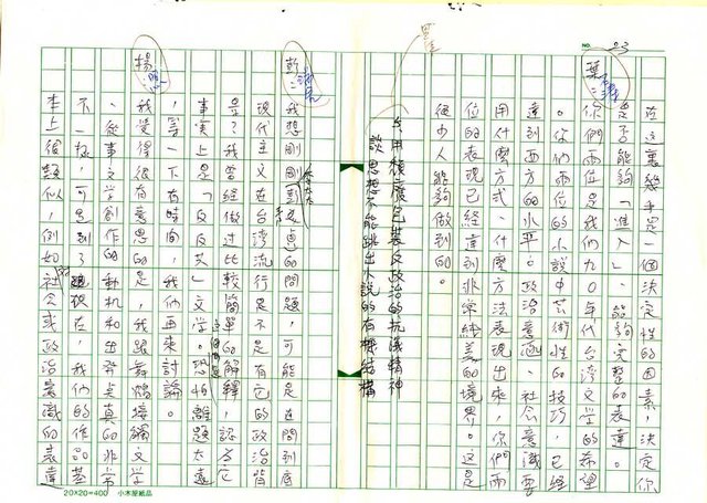 主要名稱：文學的追求與超越─舞鶴、楊照對談錄圖檔，第24張，共65張