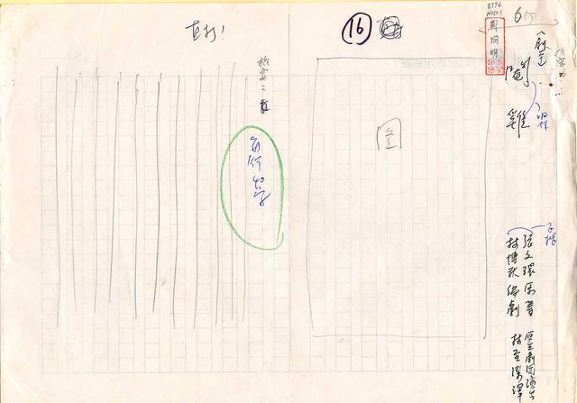 主要名稱：（劇本）閹雞（影本）圖檔，第1張，共72張