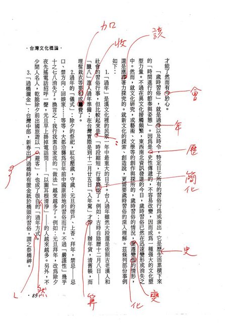 主要名稱：台灣文化概論—第三章台灣習俗的探討（影本）圖檔，第43張，共74張