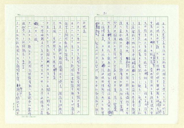 主要名稱：巫永福年譜圖檔，第51張，共54張