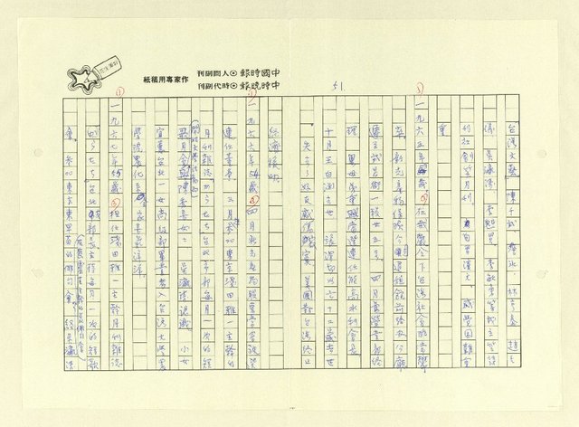 主要名稱：巫永福年誌圖檔，第52張，共80張