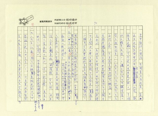 主要名稱：巫永福年誌圖檔，第73張，共80張