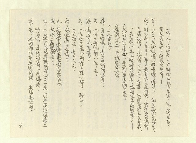 主要名稱：激流/主要名稱：無題名：「中國籍卻于中國文化繼承得貧乏……」圖檔，第87張，共261張