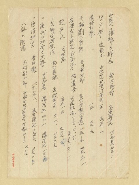 主要名稱：書目筆記資料（中國思想.文學史…）圖檔，第7張，共10張