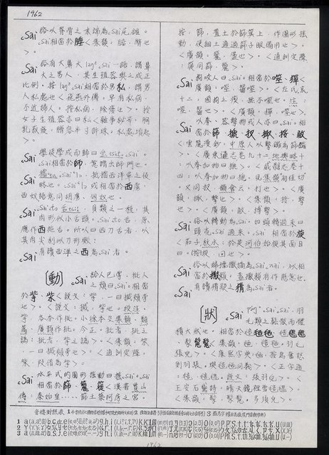 主要名稱：臺灣漢語辭典 s（手抄稿影本） 圖檔，第16張，共135張