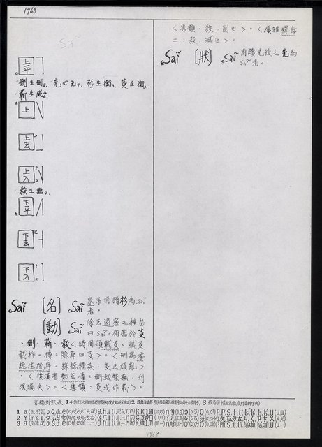 主要名稱：臺灣漢語辭典 s（手抄稿影本） 圖檔，第22張，共135張