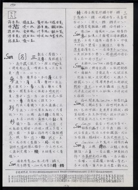 主要名稱：臺灣漢語辭典 s（手抄稿影本） 圖檔，第24張，共135張