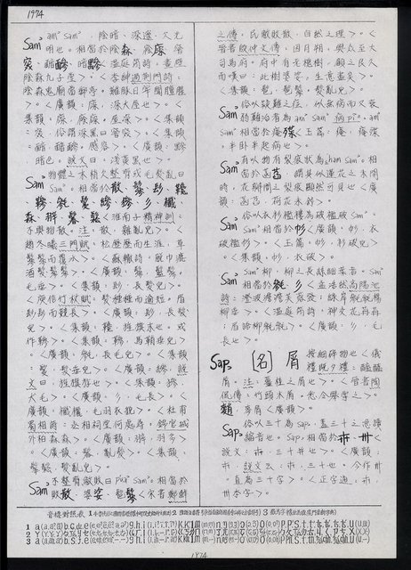 主要名稱：臺灣漢語辭典 s（手抄稿影本） 圖檔，第28張，共135張