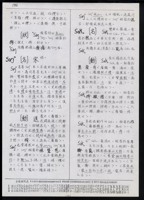 主要名稱：臺灣漢語辭典 s（手抄稿影本） 圖檔，第40張，共135張