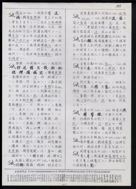 主要名稱：臺灣漢語辭典 s（手抄稿影本） 圖檔，第41張，共135張