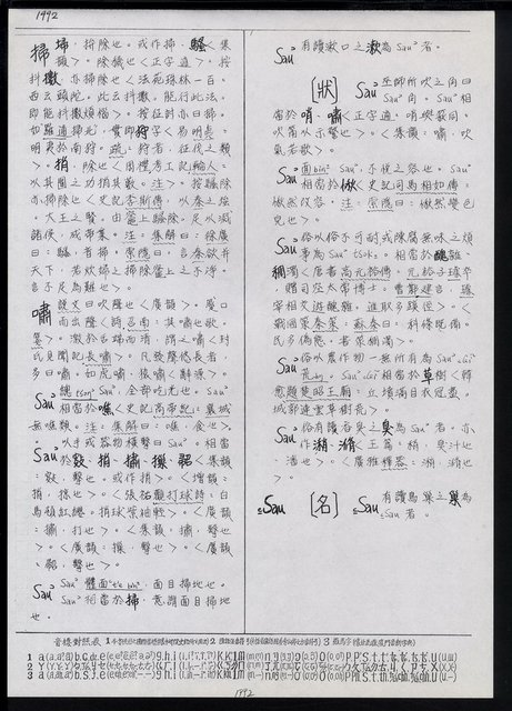 主要名稱：臺灣漢語辭典 s（手抄稿影本） 圖檔，第46張，共135張