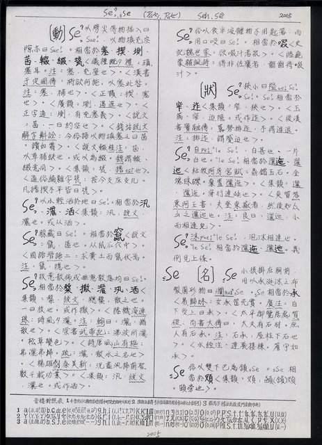 主要名稱：臺灣漢語辭典 s（手抄稿影本） 圖檔，第59張，共135張