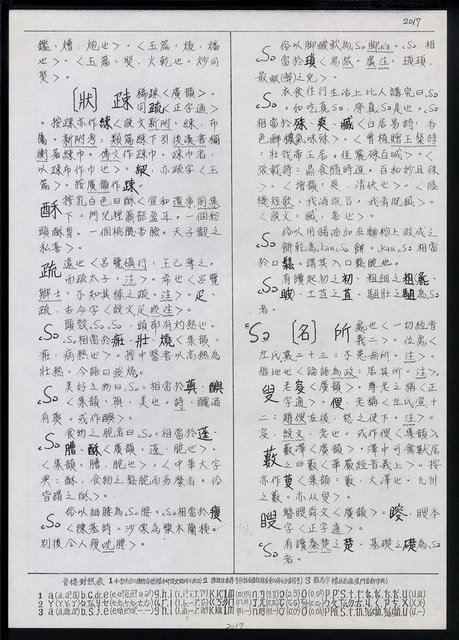 主要名稱：臺灣漢語辭典 s（手抄稿影本） 圖檔，第71張，共135張