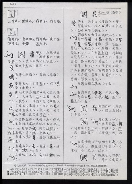 主要名稱：臺灣漢語辭典 s（手抄稿影本） 圖檔，第76張，共135張