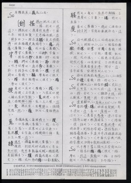 主要名稱：臺灣漢語辭典 s（手抄稿影本） 圖檔，第84張，共135張