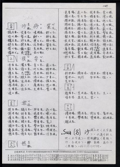 主要名稱：臺灣漢語辭典 s（手抄稿影本） 圖檔，第101張，共135張