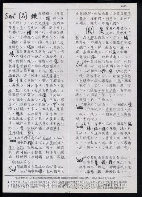 主要名稱：臺灣漢語辭典 s（手抄稿影本） 圖檔，第117張，共135張