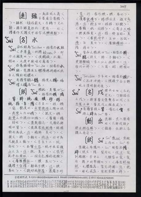 主要名稱：臺灣漢語辭典 s（手抄稿影本） 圖檔，第123張，共135張