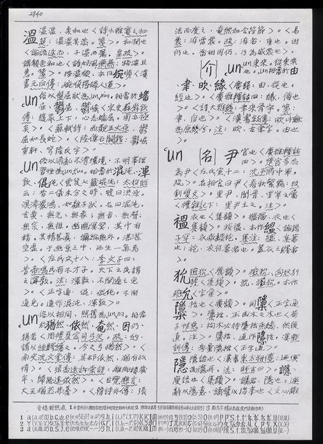 主要名稱：臺灣漢語辭典 u（手抄稿影本） 圖檔，第55張，共63張