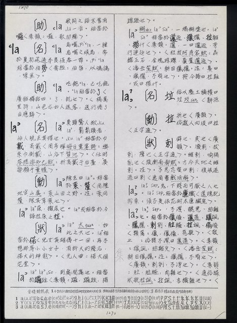 主要名稱：臺灣漢語辭典 L（1）（手抄稿影本） 圖檔，第5張，共109張