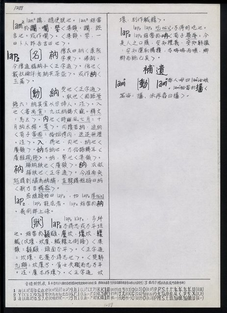 主要名稱：臺灣漢語辭典 L（1）（手抄稿影本） 圖檔，第23張，共109張