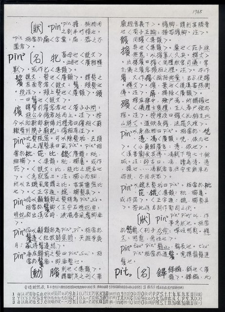 主要名稱：臺灣漢語辭典 P（2）（手抄稿影本） 圖檔，第27張，共92張