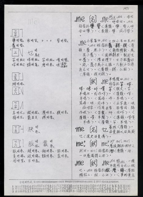 主要名稱：臺灣漢語辭典 M（手抄稿影本） 圖檔，第16張，共49張