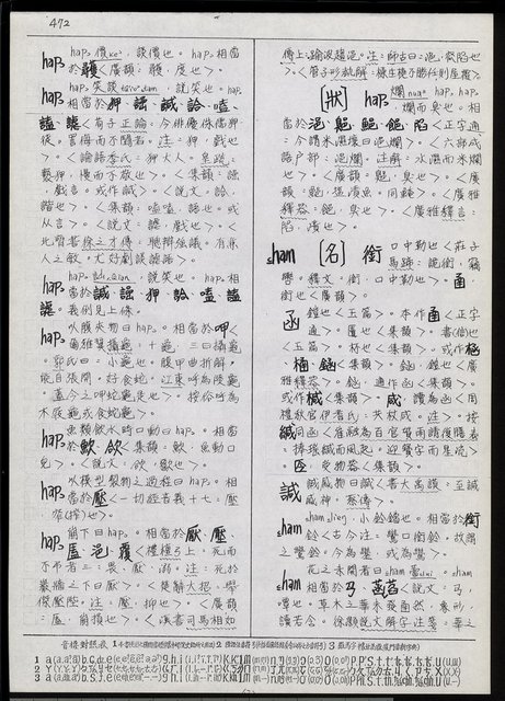 主要名稱：臺灣漢語辭典 h（1）（手抄稿影本） 圖檔，第29張，共69張