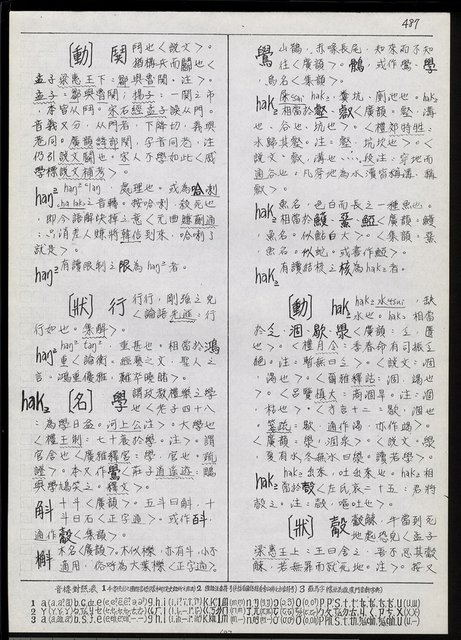 主要名稱：臺灣漢語辭典 h（1）（手抄稿影本） 圖檔，第44張，共69張