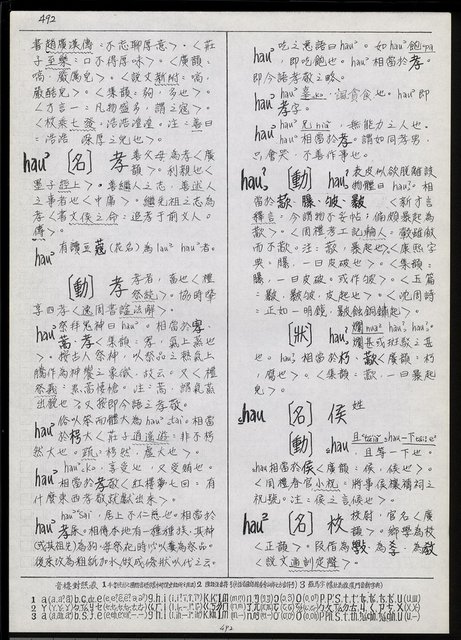 主要名稱：臺灣漢語辭典 h（1）（手抄稿影本） 圖檔，第48張，共69張