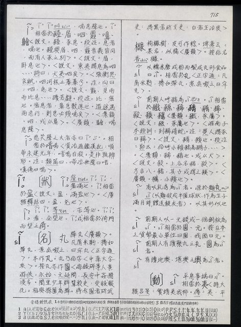 主要名稱：臺灣漢語辭典 i（手抄稿影本） 圖檔，第20張，共110張