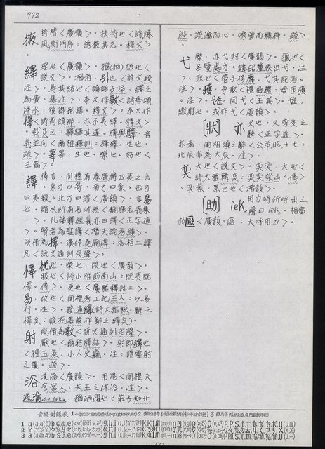 主要名稱：臺灣漢語辭典 i（手抄稿影本） 圖檔，第77張，共110張