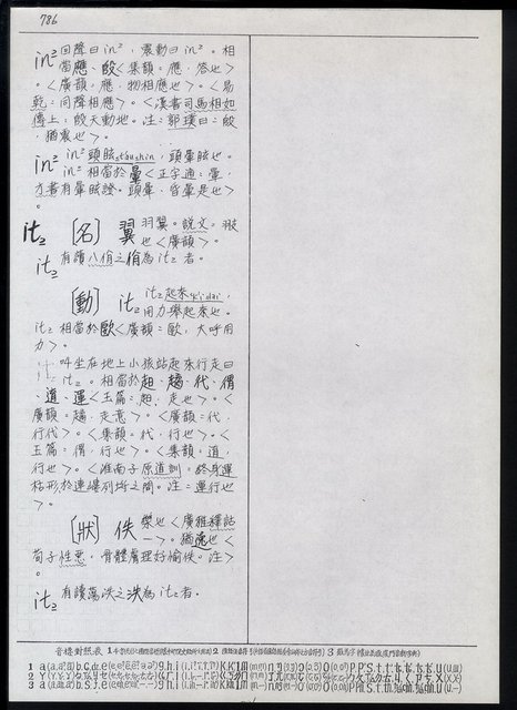 主要名稱：臺灣漢語辭典 i（手抄稿影本） 圖檔，第92張，共110張