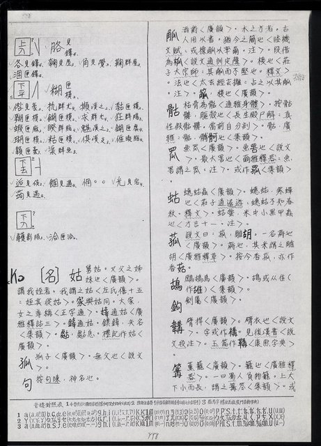 主要名稱：臺灣漢語辭典 K（3）（手抄稿影本） 圖檔，第11張，共103張