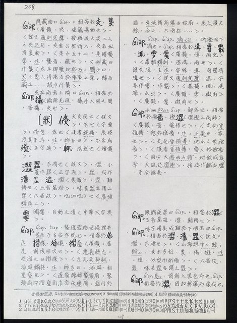 主要名稱：臺灣漢語辭典 ɕ（手抄稿影本）圖檔，第42張，共128張