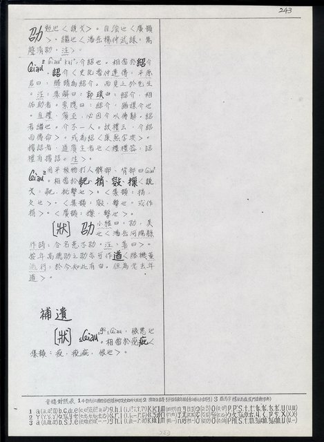 主要名稱：臺灣漢語辭典 ɕ（手抄稿影本）圖檔，第77張，共128張