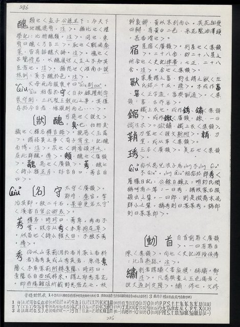 主要名稱：臺灣漢語辭典 ɕ（手抄稿影本）圖檔，第120張，共128張