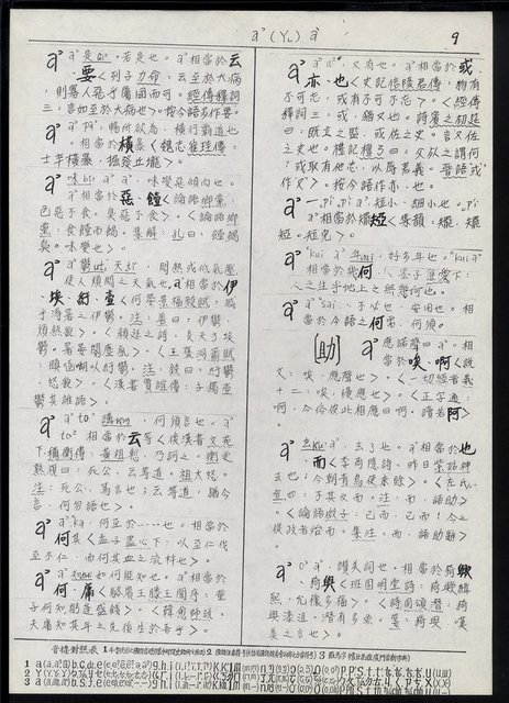 主要名稱：臺灣漢語辭典 a （手抄稿影本）圖檔，第11張，共59張