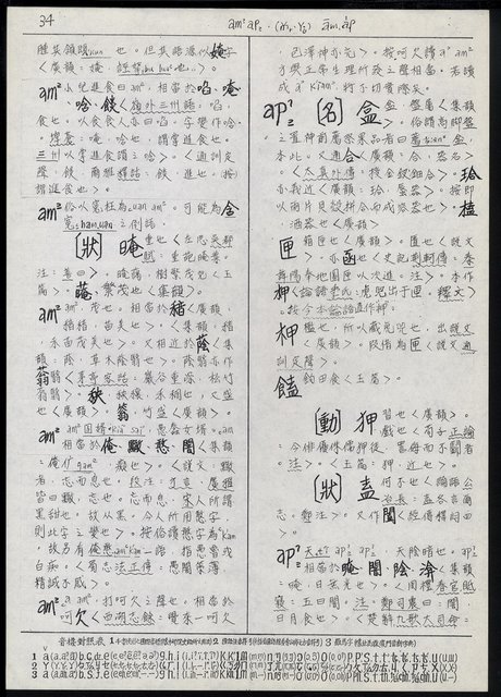 主要名稱：臺灣漢語辭典 a （手抄稿影本）圖檔，第36張，共59張