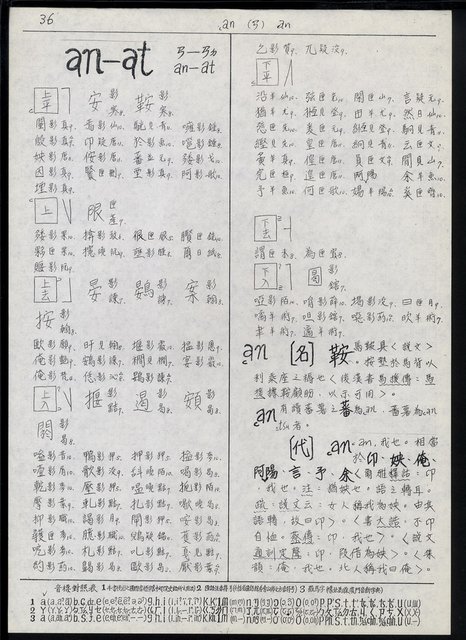 主要名稱：臺灣漢語辭典 a （手抄稿影本）圖檔，第38張，共59張