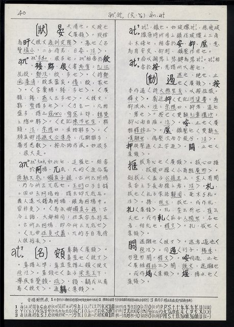 主要名稱：臺灣漢語辭典 a （手抄稿影本）圖檔，第42張，共59張