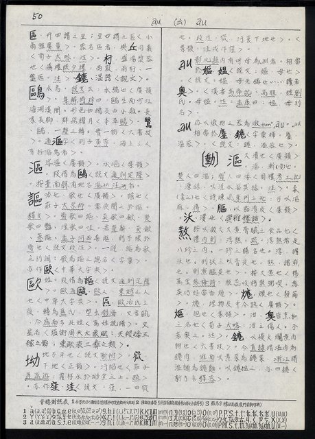 主要名稱：臺灣漢語辭典 a （手抄稿影本）圖檔，第52張，共59張