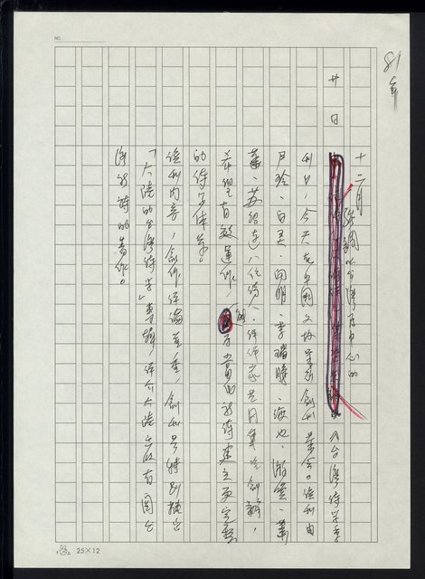 主要名稱：台灣地區文壇大事記要（新詩部分：民國81年~民國84年）圖檔，第46張，共307張